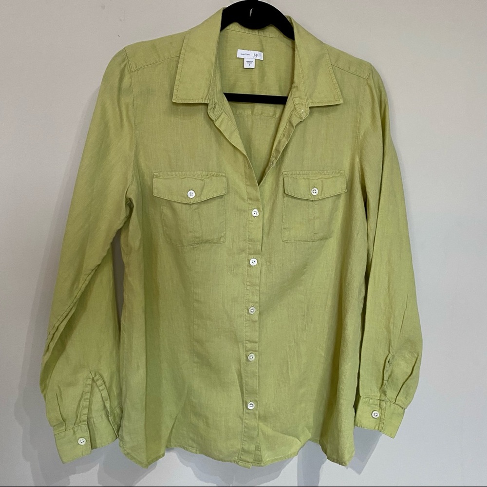 J.Jill Linen Button Down Blouse